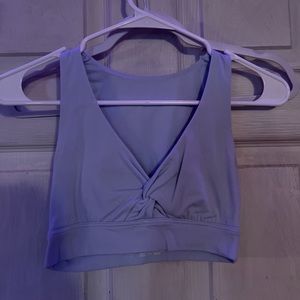 Lounge pad less tie bra, light periwinkle, size xs